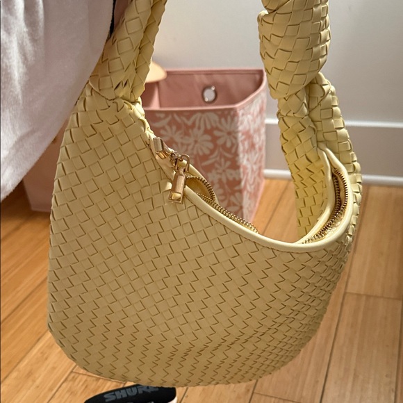 Anthropologie yellow Woven Hobo Bag - Picture 5 of 6